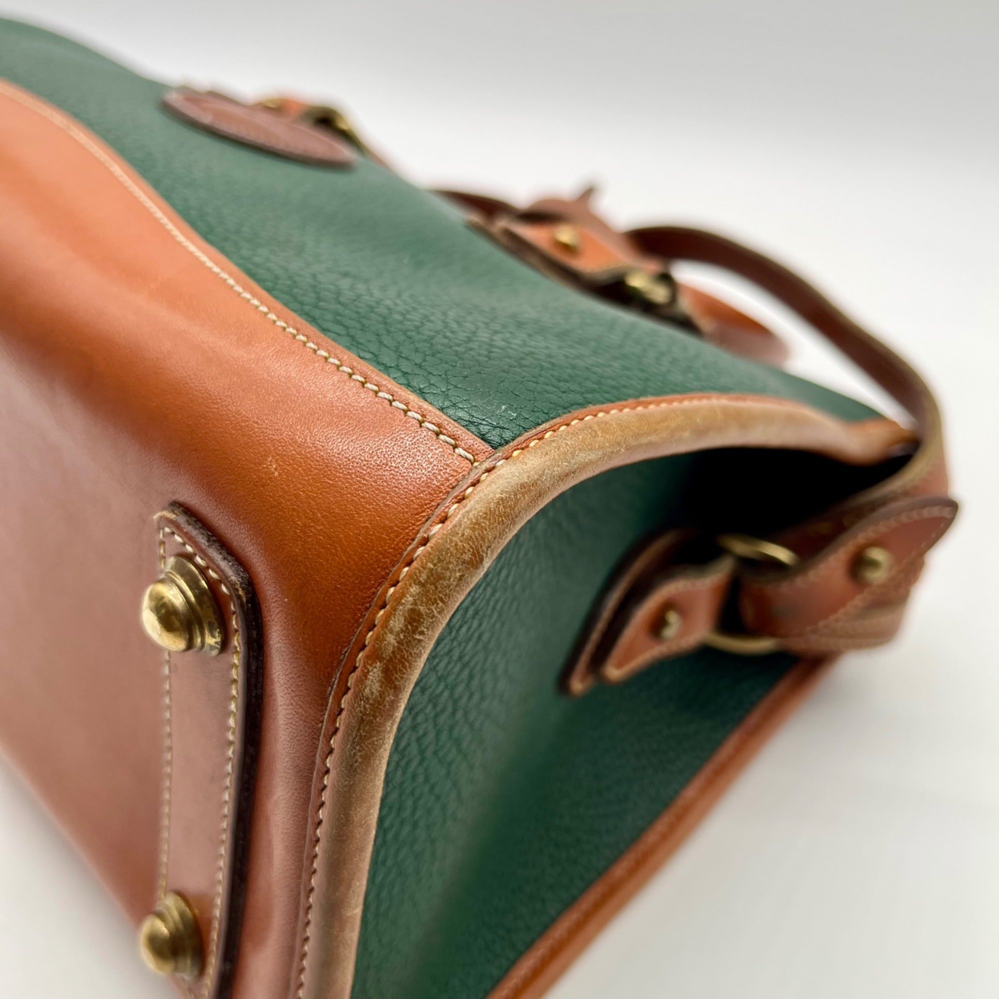 Dooney &amp; Bourke Green All-Weather Leather Satchel Bag