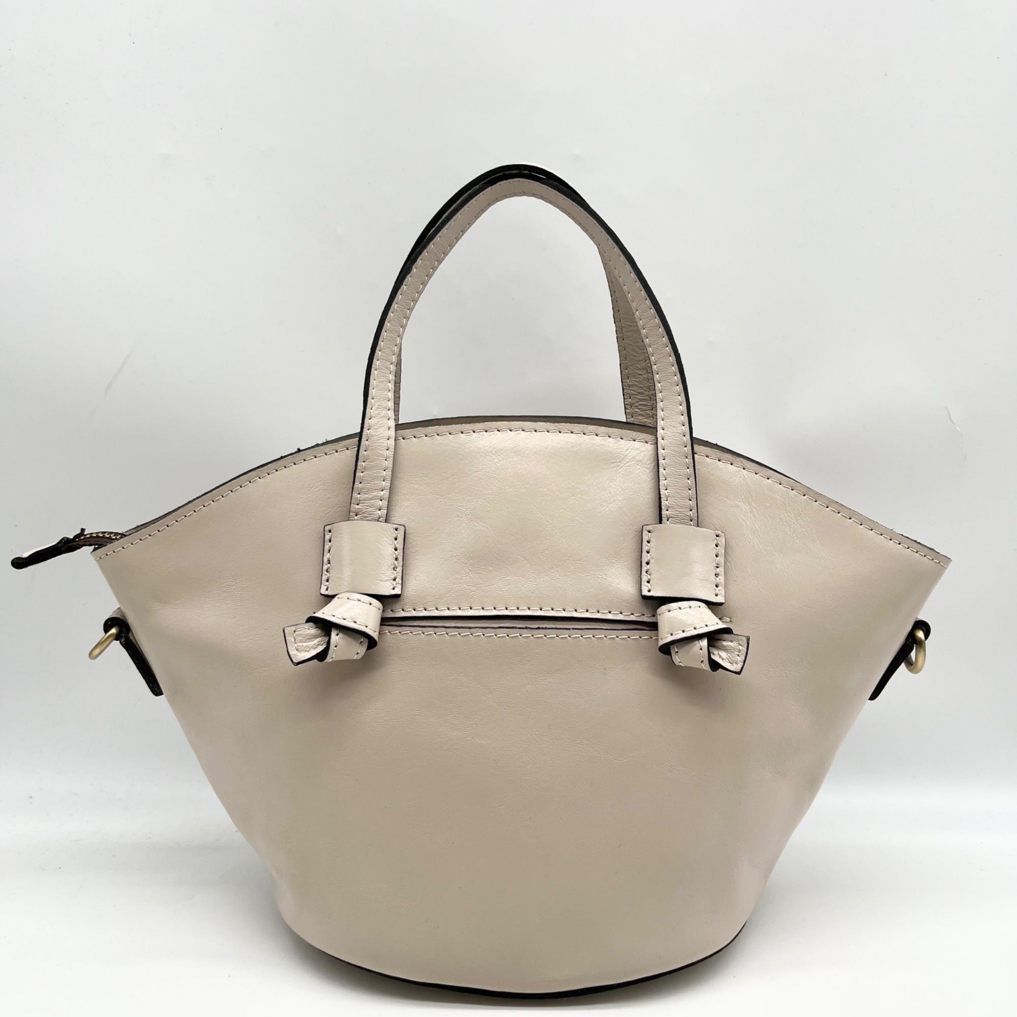 Patricia Nash Chalk White Leather Corallina Convertible Satchel