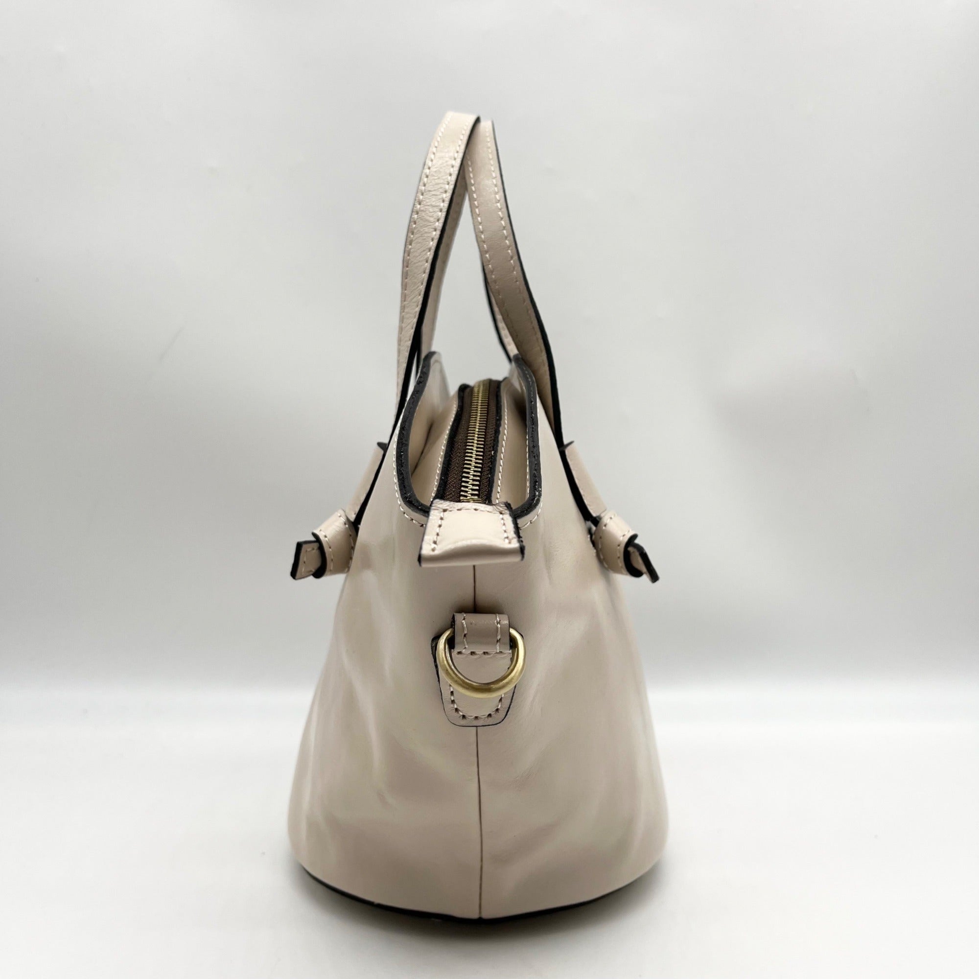 Patricia Nash Chalk White Leather Corallina Convertible Satchel
