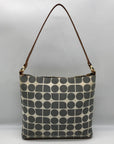 Kate Spade Gray Canvas Vintage Geometric Print Shoulder Bag