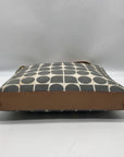 Kate Spade Gray Canvas Vintage Geometric Print Shoulder Bag