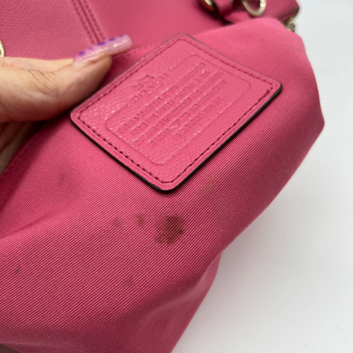 Coach Pink Leather Tote Bag