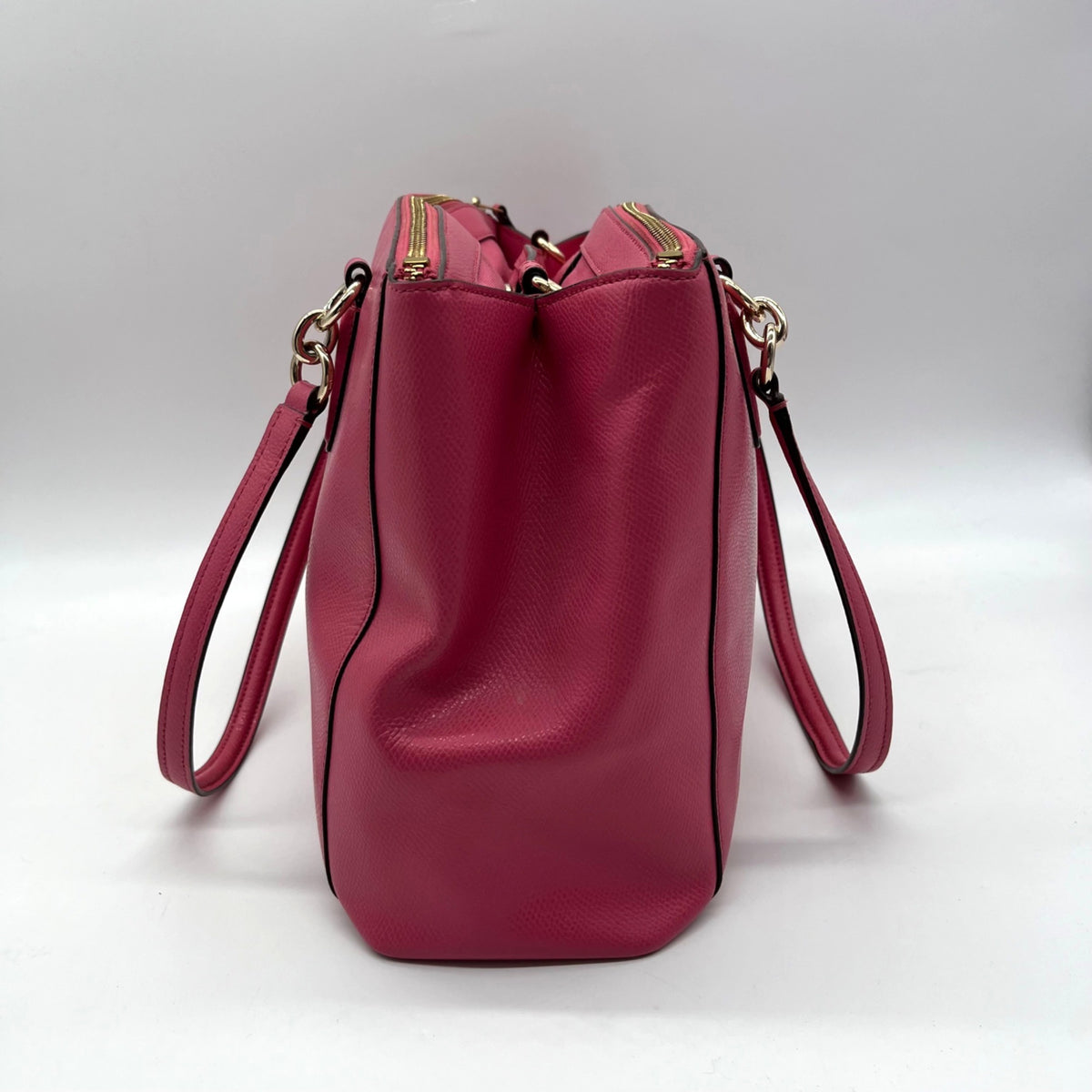 Coach Pink Leather Tote Bag