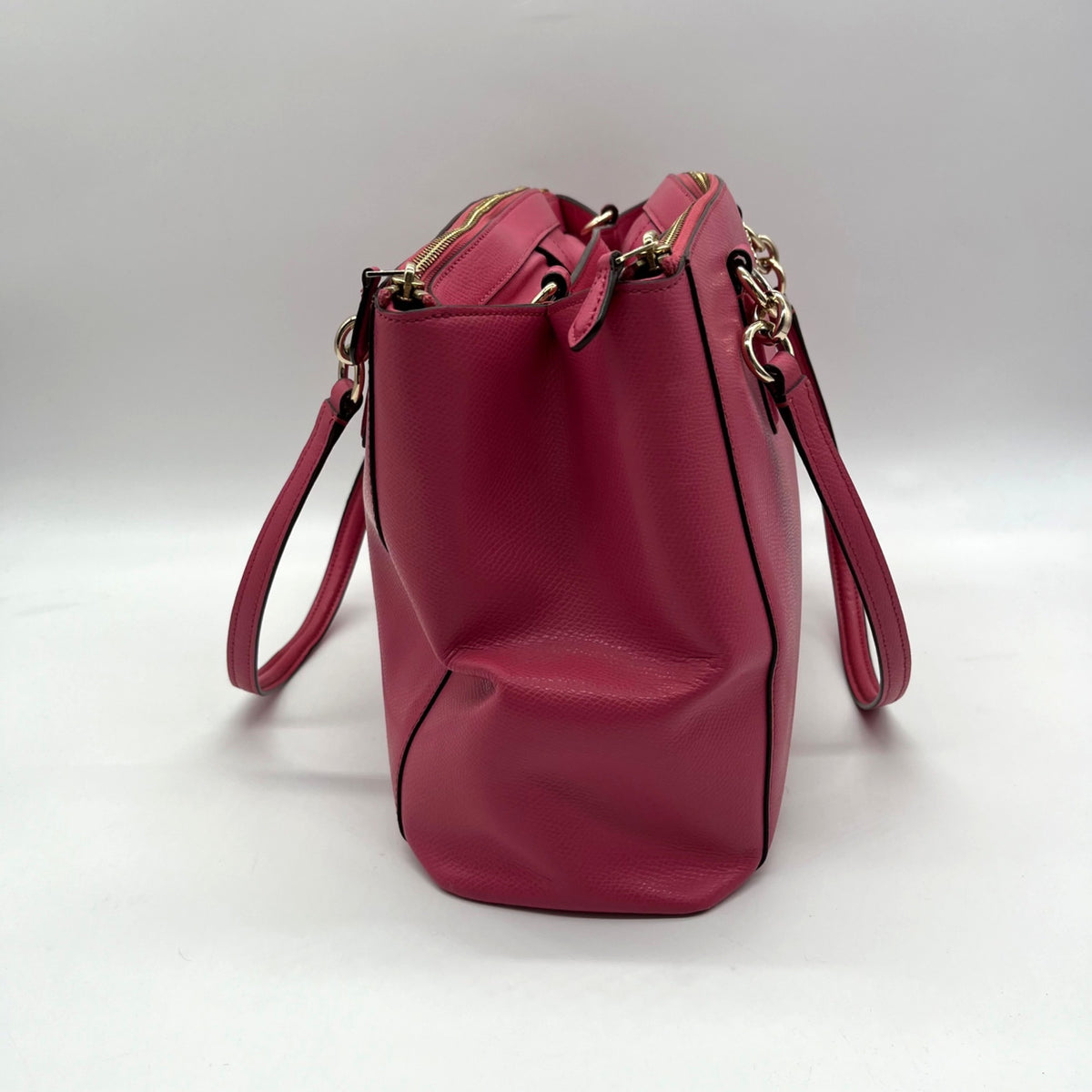 Coach Pink Leather Tote Bag