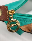 Longchamp Turquoise Nylon Le Pliage Mini Pouch
