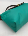 Longchamp Turquoise Nylon Le Pliage Mini Pouch
