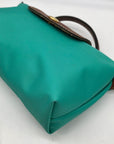 Longchamp Turquoise Nylon Le Pliage Mini Pouch