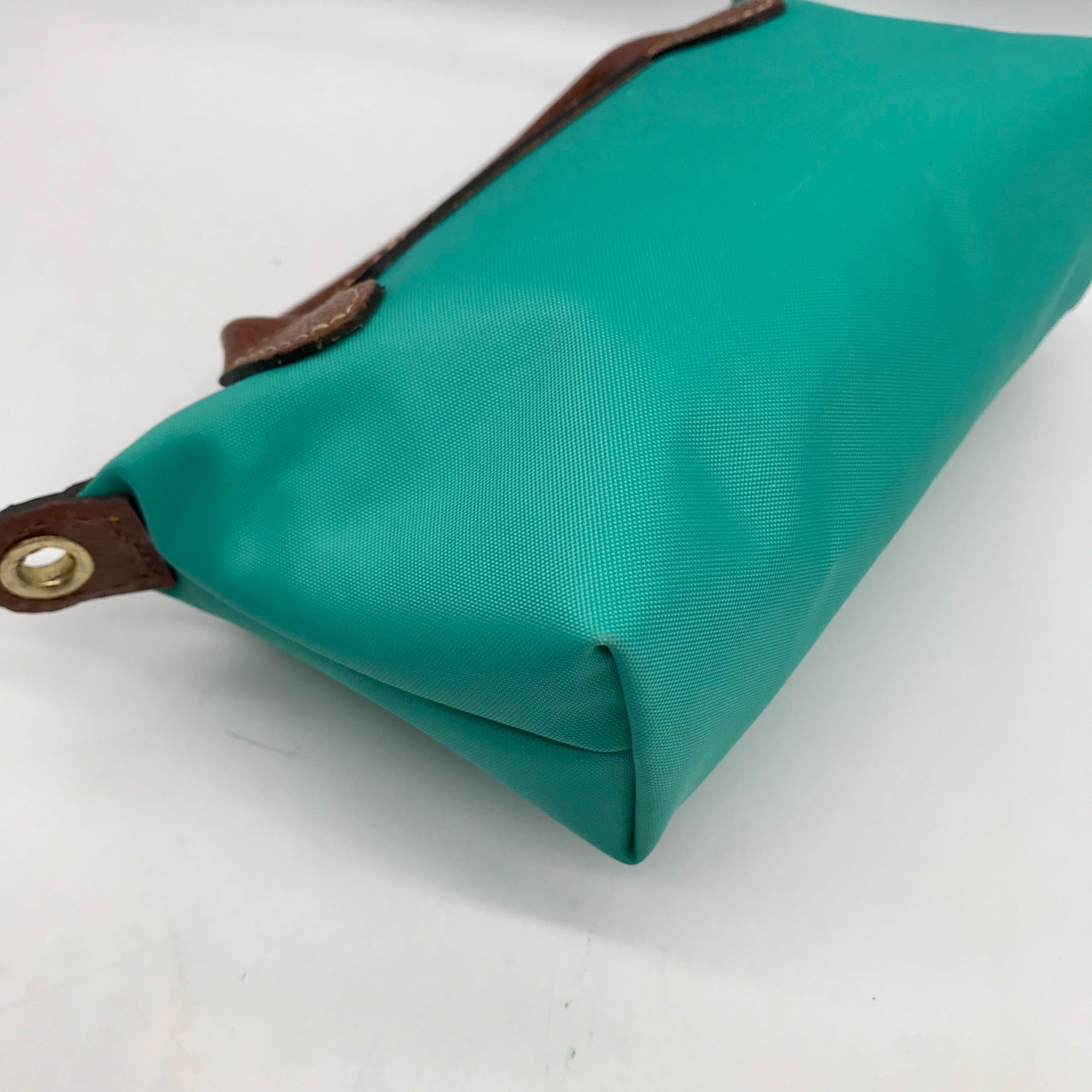 Longchamp Turquoise Nylon Le Pliage Mini Pouch