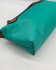 Longchamp Turquoise Nylon Le Pliage Mini Pouch