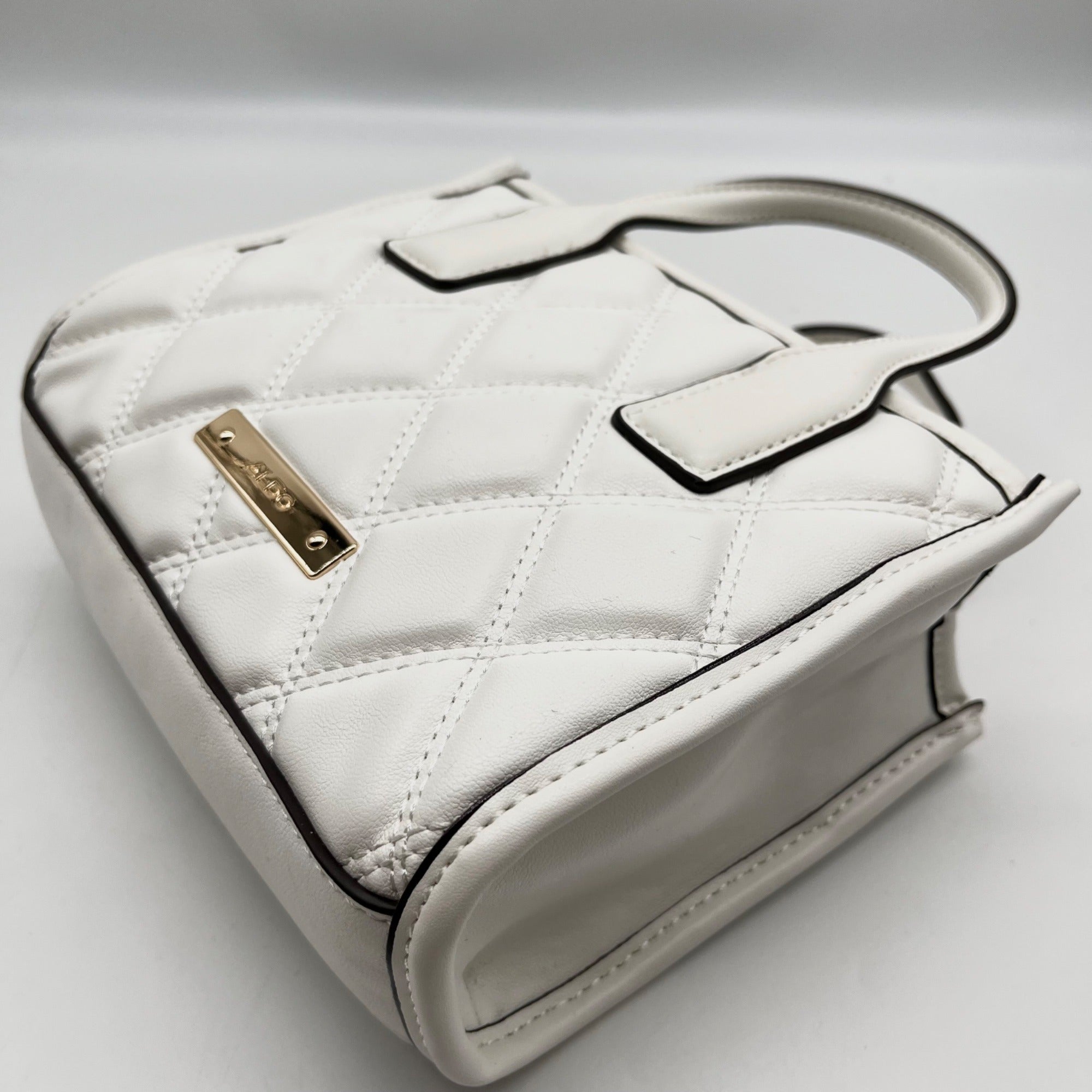Aldo White Keylani Small Satchel Bag
