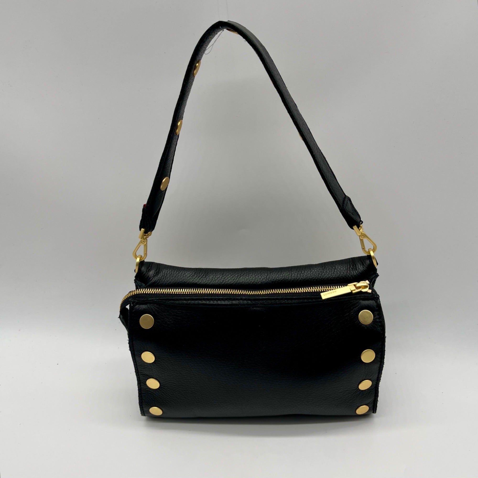 Hammitt Black Pebbled Leather Reversible Shoulder Bag