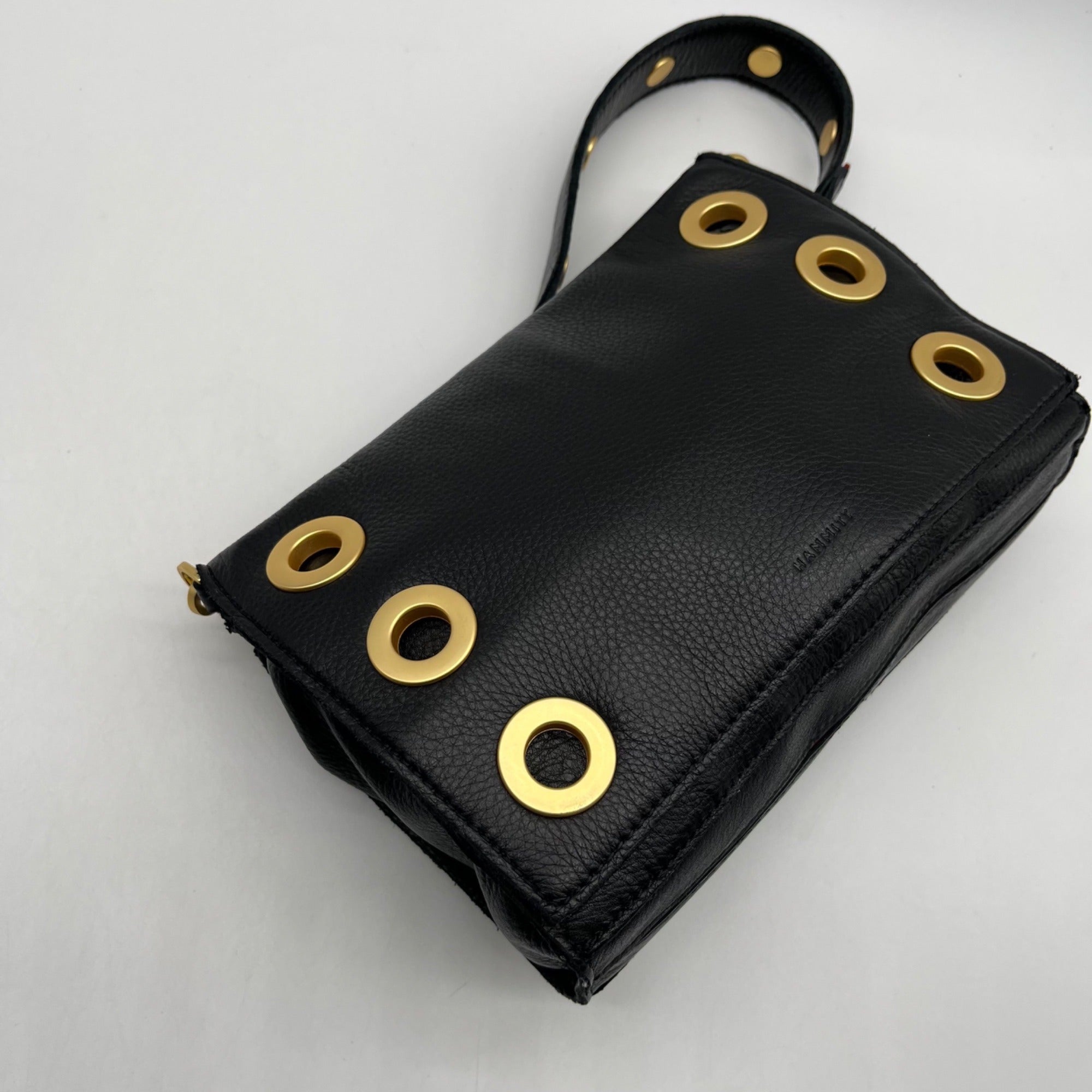 Hammitt Black Pebbled Leather Reversible Shoulder Bag
