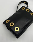 Hammitt Black Pebbled Leather Reversible Shoulder Bag