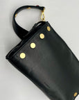 Hammitt Black Pebbled Leather Reversible Shoulder Bag