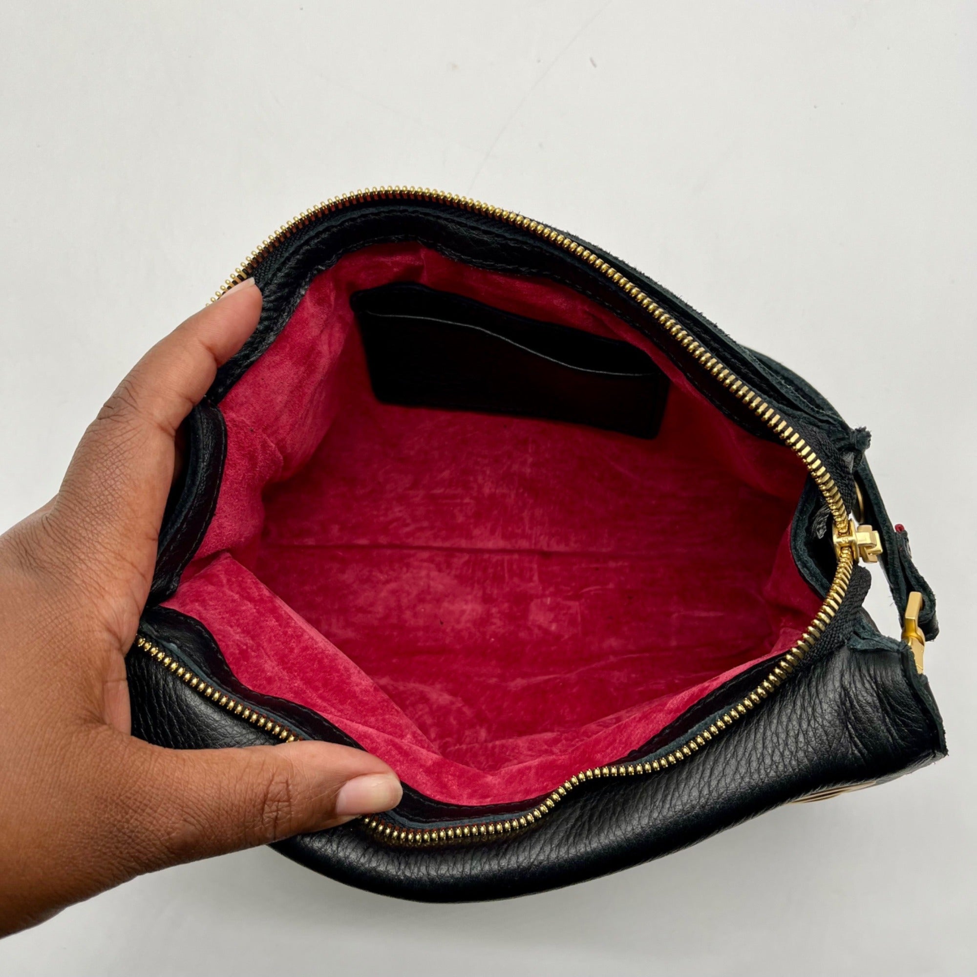 Hammitt Black Pebbled Leather Reversible Shoulder Bag
