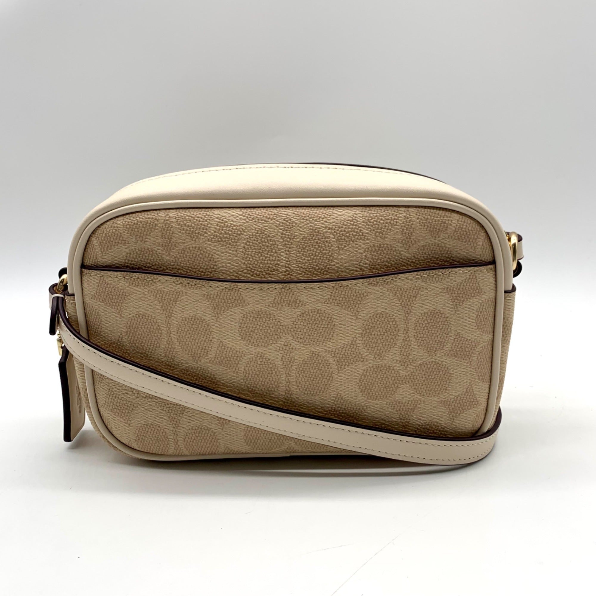 Coach Beige Jamie Camera Coated Canvas Crossbody Bag