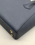 Dagne Dover Grey And Blue Coated Canvas Legend Tote Bag With Wallet