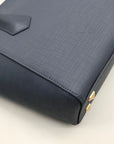 Dagne Dover Grey And Blue Coated Canvas Legend Tote Bag With Wallet