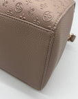 Like Dreams Taupe Large Bow Faux Leather Satchel