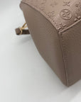 Like Dreams Taupe Large Bow Faux Leather Satchel
