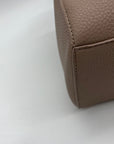 Like Dreams Taupe Large Bow Faux Leather Satchel