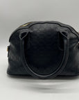 XOXO Black Faux Leather Logo Embossed Satchel Bag