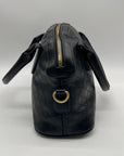 XOXO Black Faux Leather Logo Embossed Satchel Bag