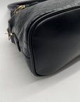 XOXO Black Faux Leather Logo Embossed Satchel Bag