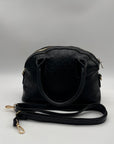 XOXO Black Faux Leather Logo Embossed Satchel Bag