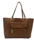 Steven Madden Brown Faux Leather Large Tote Set