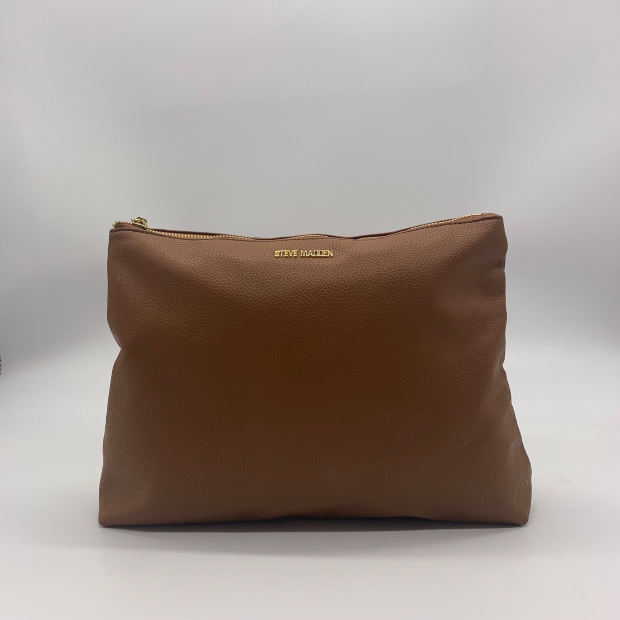 Steven Madden Brown Faux Leather Large Tote Set