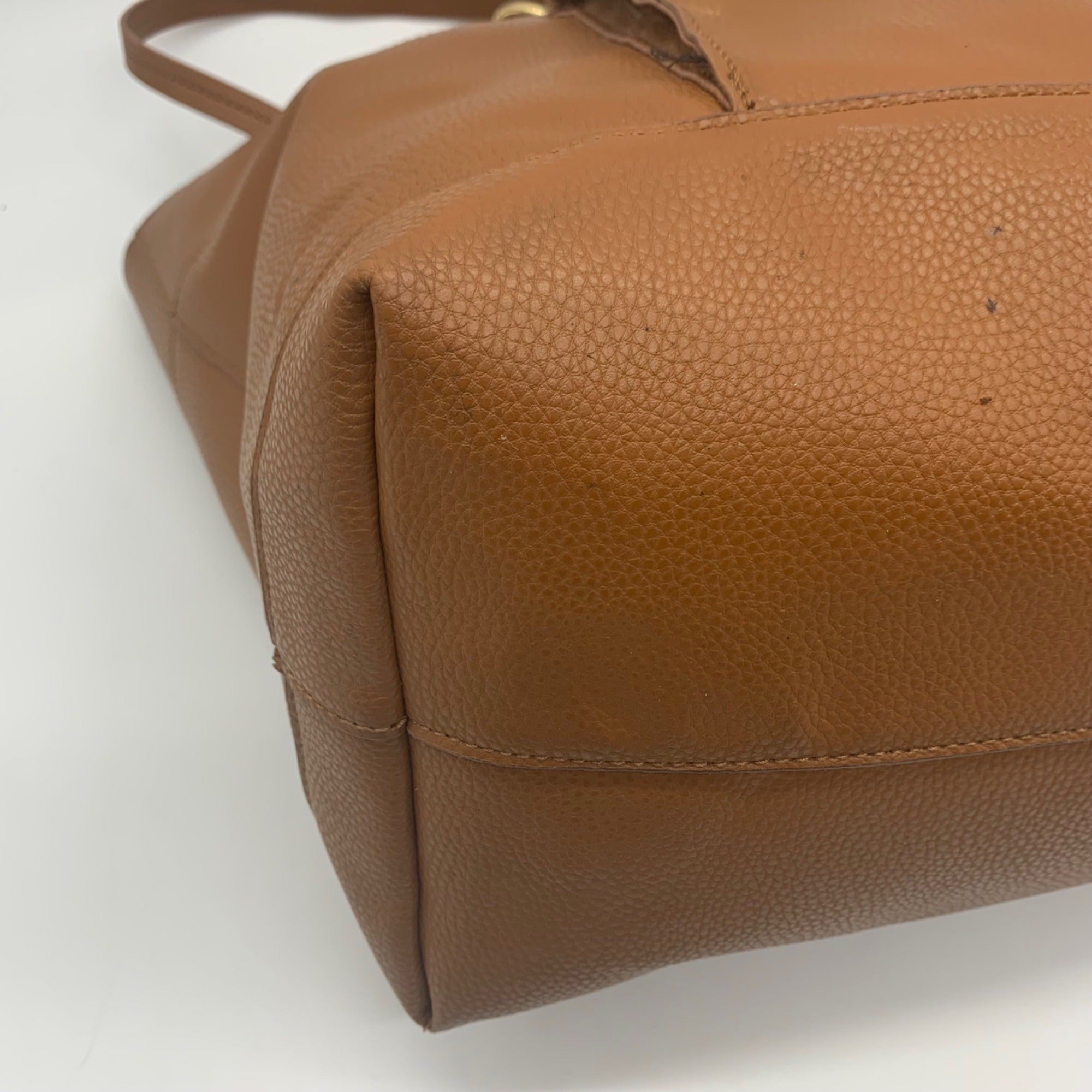 Steven Madden Brown Faux Leather Large Tote Set