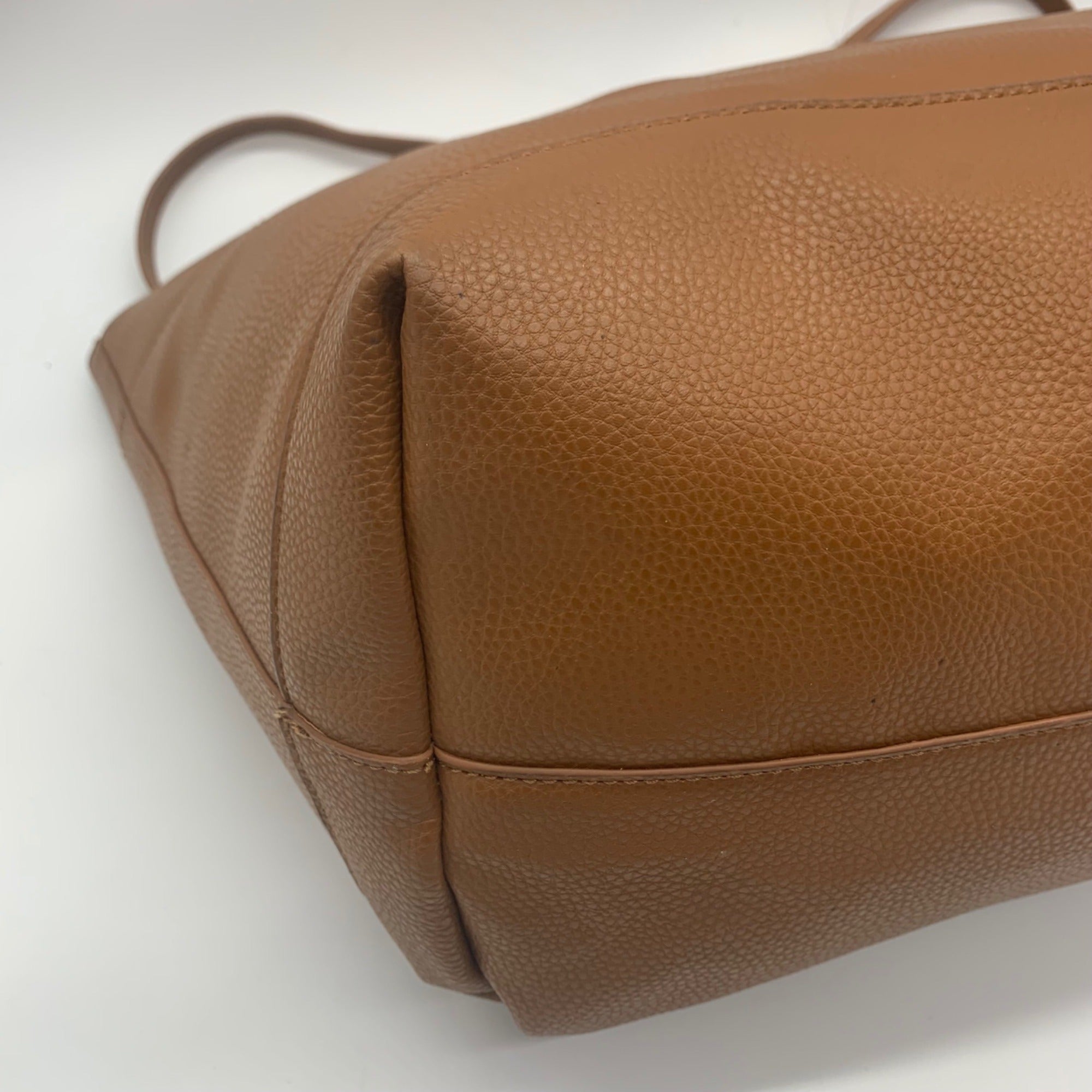 Steven Madden Brown Faux Leather Large Tote Set