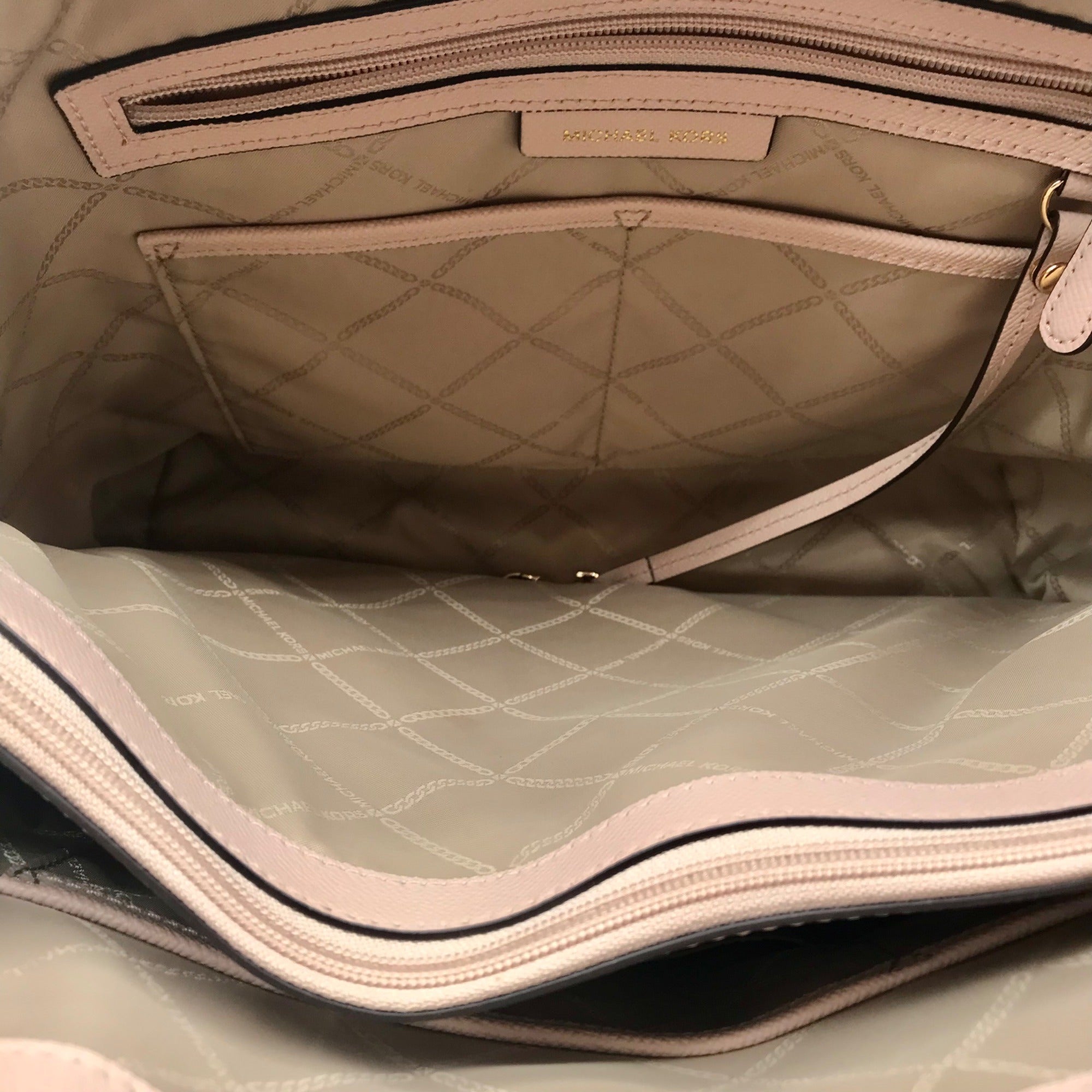 Michael Kors Soft Pink Leather Voyager East/West Tote Bag