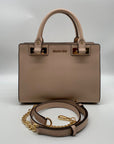 Michael Kors Quinn Crossbody Satchel Ballet Saffiano Leather