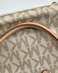 Michael Kors Vanilla Monogram Canvas Jet Set Work Tote Bag