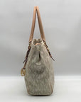 Michael Kors Vanilla Monogram Canvas Jet Set Work Tote Bag