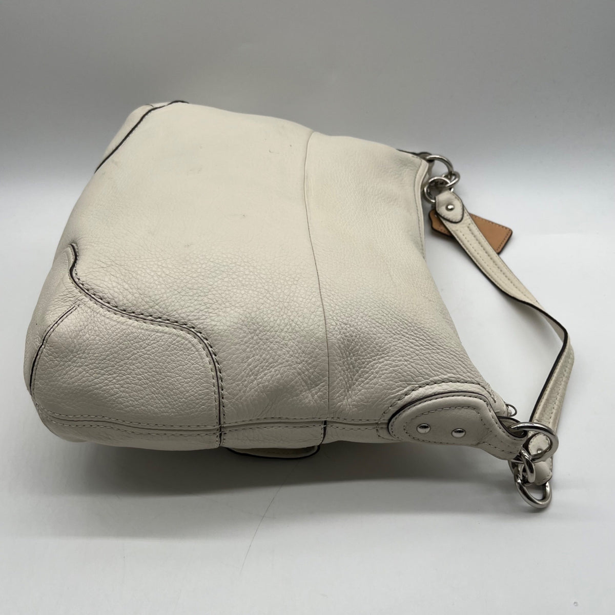 Coach Beige Poppy Avery Pebbled Hobo Bag 22423