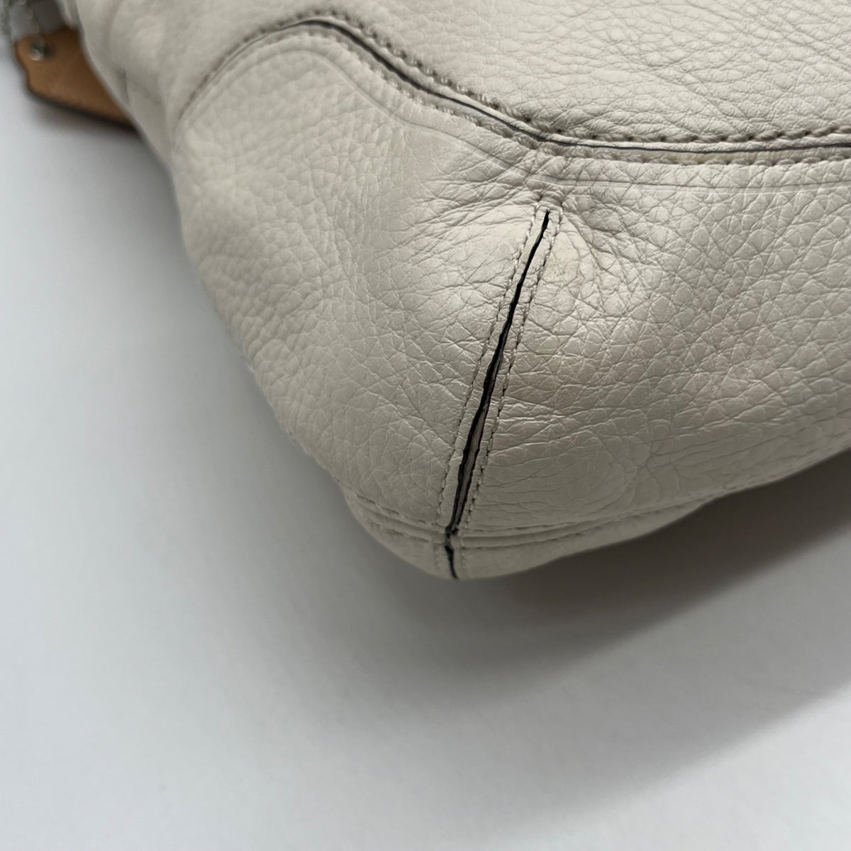 Coach Beige Poppy Avery Pebbled Hobo Bag 22423