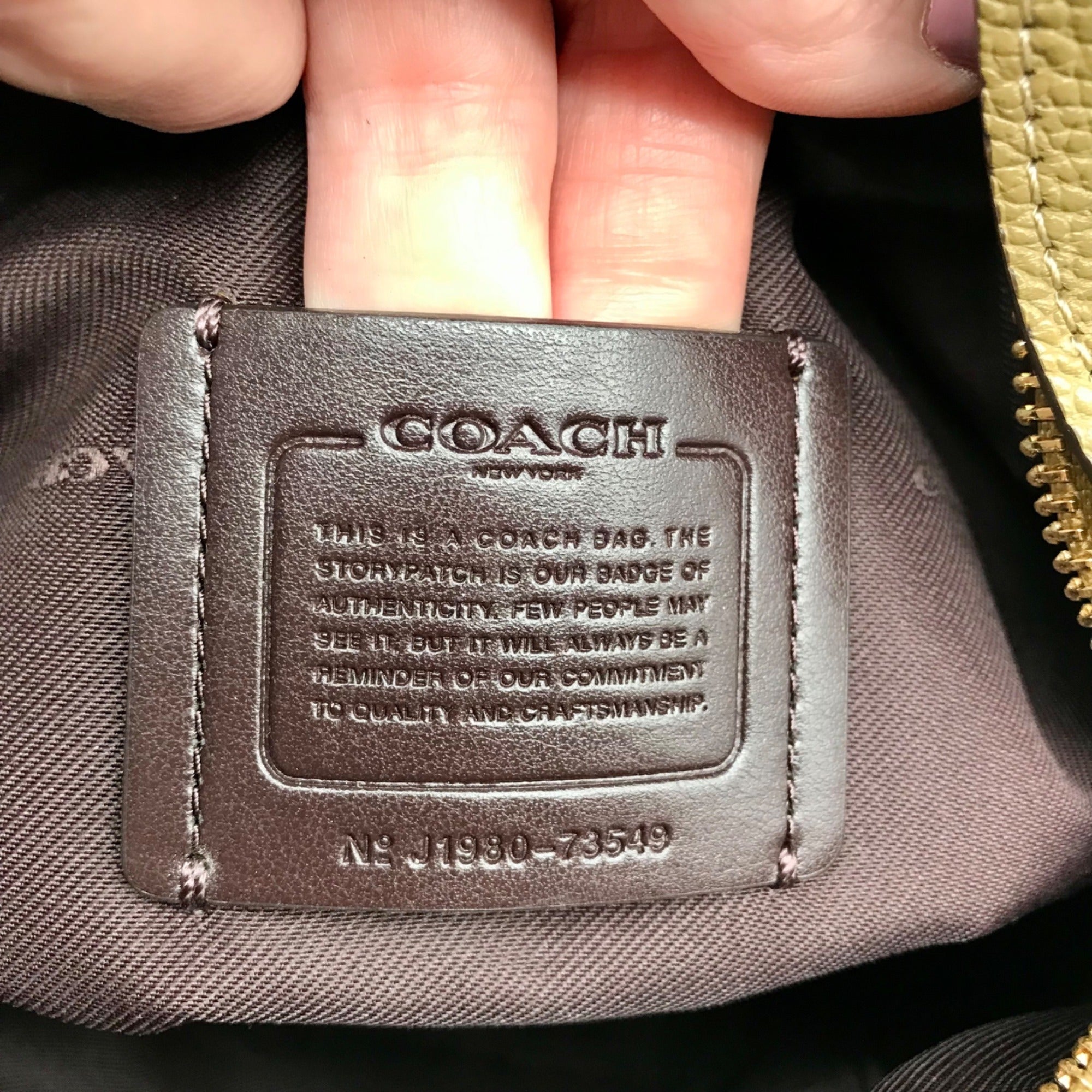 Coach Olive Green Pebbled Leather Hadley Hobo Bag 73549
