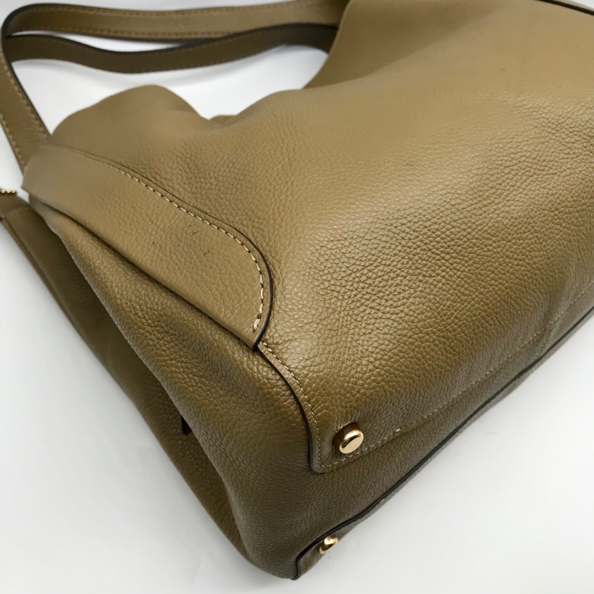 Coach Olive Green Pebbled Leather Hadley Hobo Bag 73549