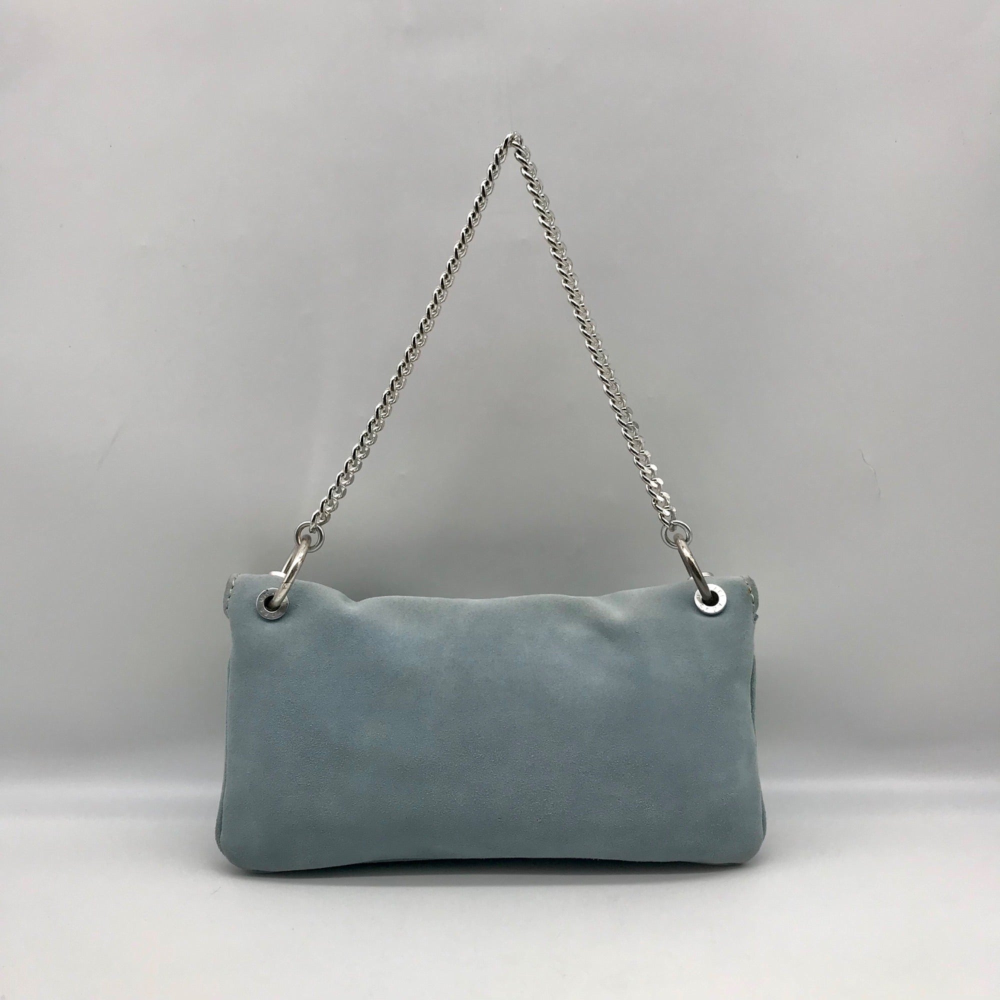 Michael Kors Light Blue Suede Shoulder Bag