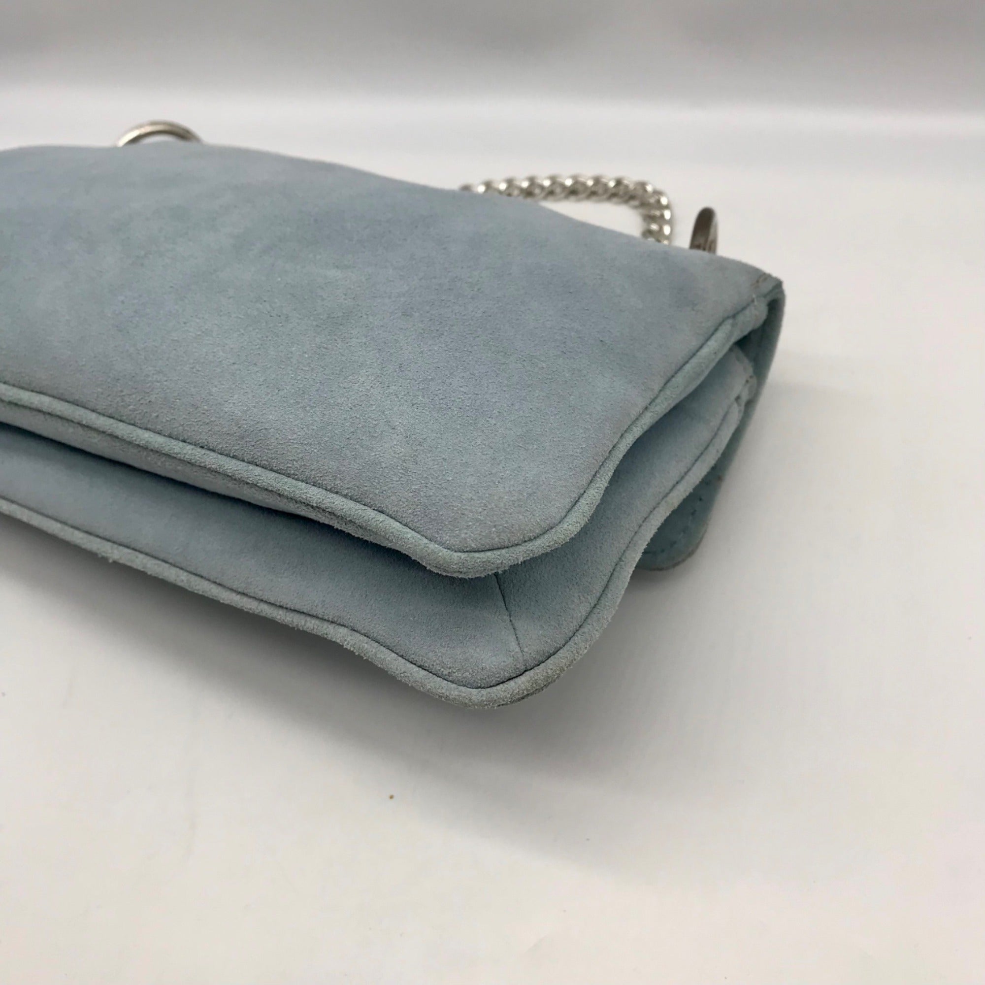 Michael Kors Light Blue Suede Shoulder Bag