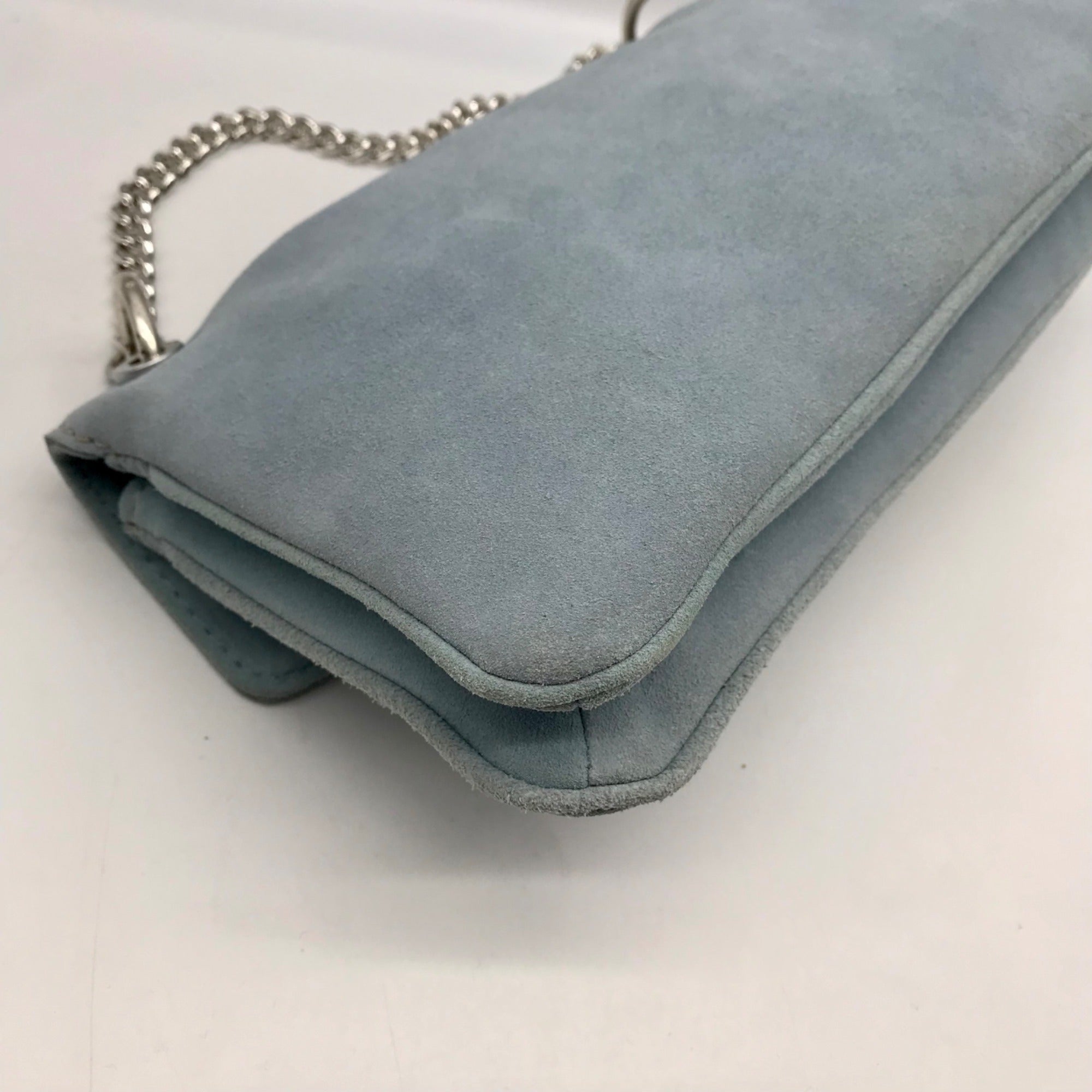 Michael Kors Light Blue Suede Shoulder Bag