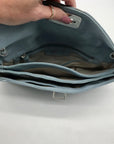 Michael Kors Light Blue Suede Shoulder Bag