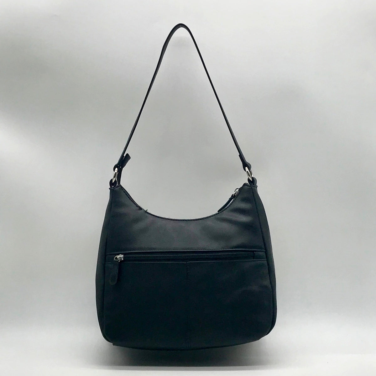 Giani Bernini Sleek Black Nappa Leather Shoulder Bag