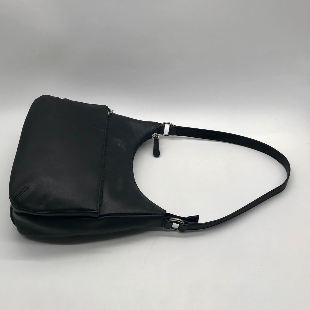 Giani Bernini Sleek Black Nappa Leather Shoulder Bag