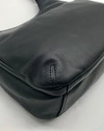 Giani Bernini Sleek Black Nappa Leather Shoulder Bag