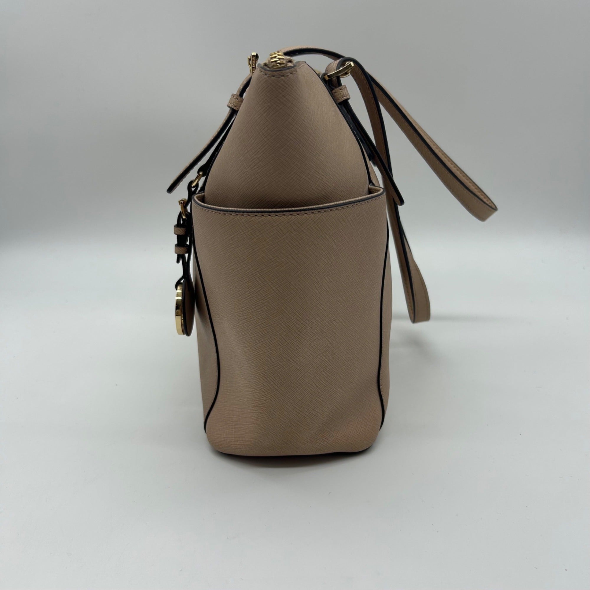 Michael Kors Beige Leather Shoulder Bag