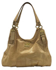 Coach Madison Metallic Gold Embossed Leather Maggie Shoulder Bag 18932